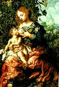 Jan Sanders van Hemessen maria med barnet oil painting